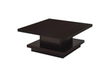 705168-S3 Reston 3-piece Square Coffee and End Table Set Cappuccino