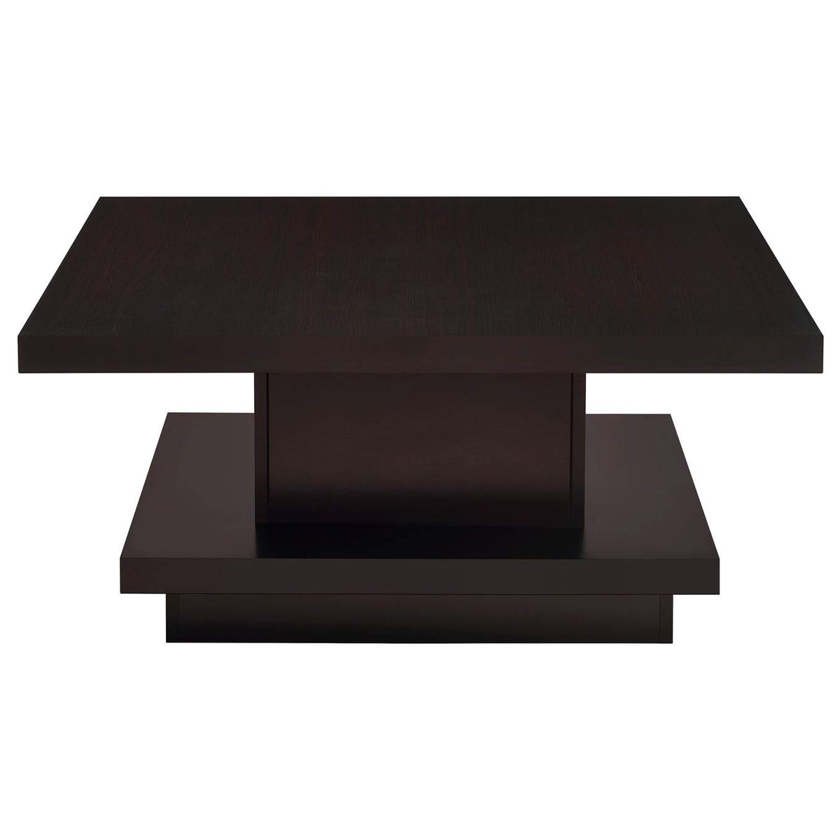 705168-S3 Reston 3-piece Square Coffee and End Table Set Cappuccino