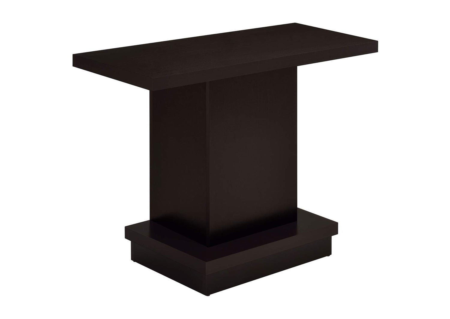 Reston Engineered Wood Pedestal Console Table Cappuccino