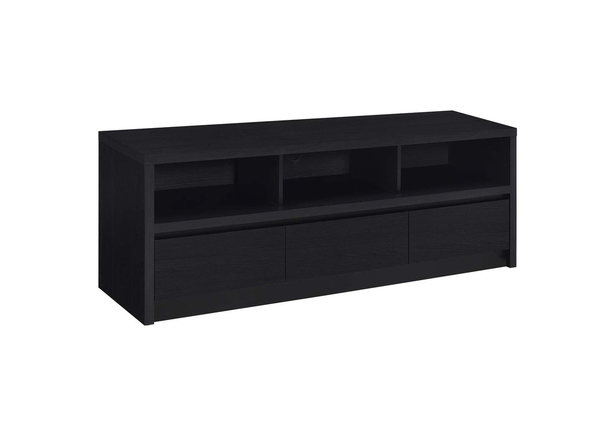 705802 Rutland 59-inch 3-drawer TV Stand Media Console Black