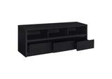 705802 Rutland 59-inch 3-drawer TV Stand Media Console Black