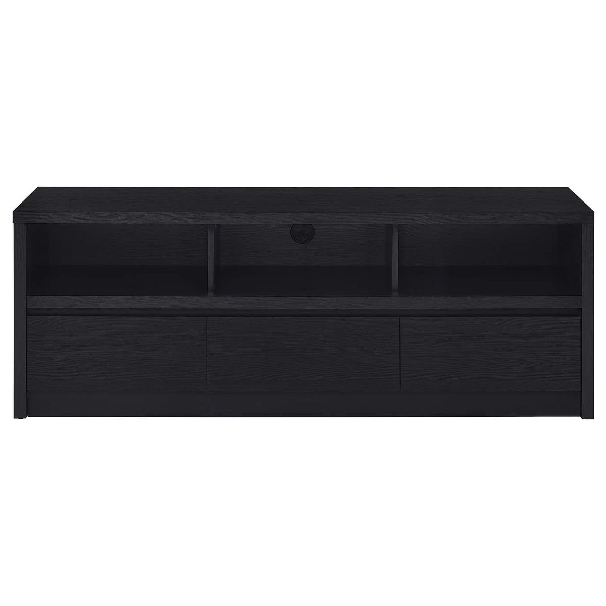 705802 Rutland 59-inch 3-drawer TV Stand Media Console Black
