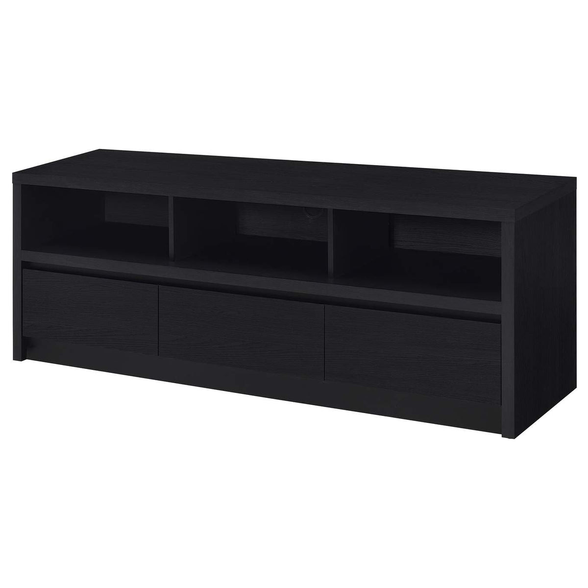 705802 Rutland 59-inch 3-drawer TV Stand Media Console Black