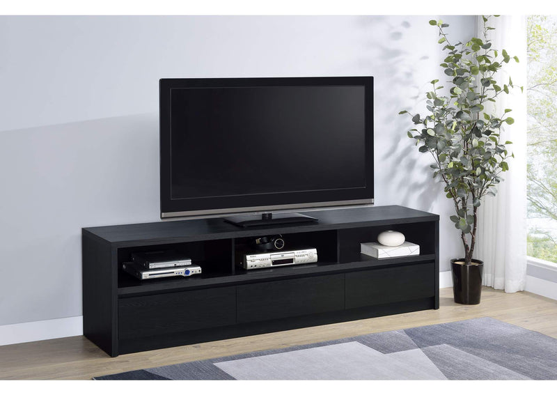 705803 Rutland 78-inch 3-drawer TV Stand Media Console Black
