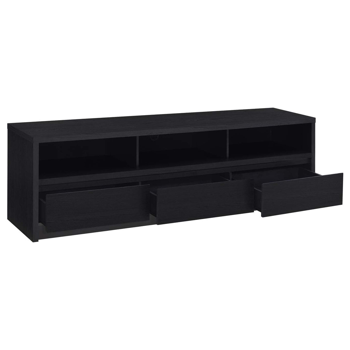 705803 Rutland 78-inch 3-drawer TV Stand Media Console Black