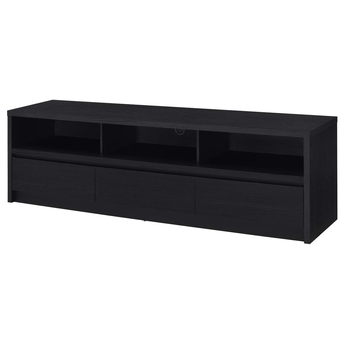 705803 Rutland 78-inch 3-drawer TV Stand Media Console Black