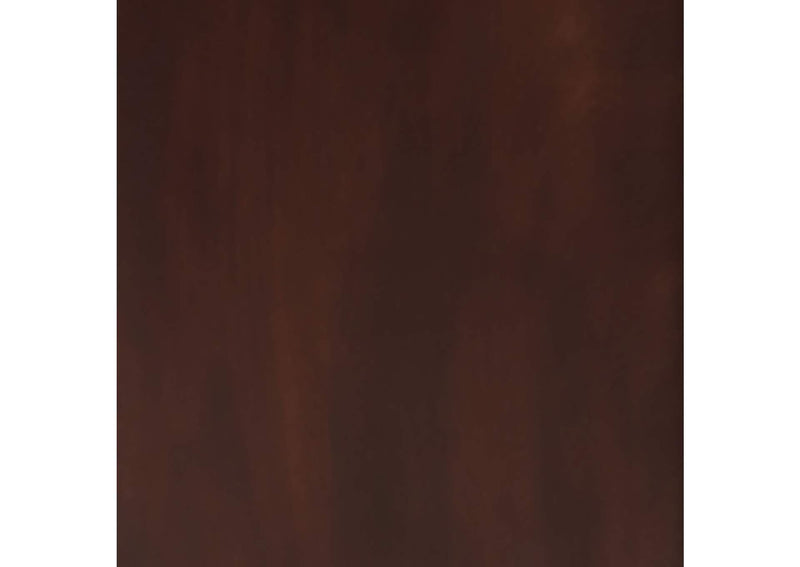 706167 Jenna Round Marble Top Mango Wood Side End Table Brown