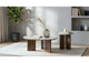 706168-S2 Jenna 2-piece Round Marble Top Coffee Table Set Brown