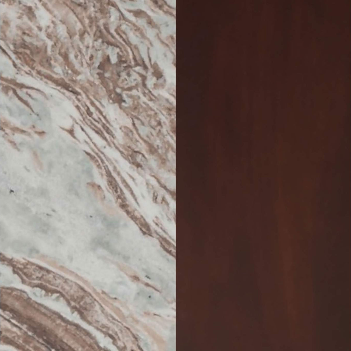706168 Jenna 35-inch Round Marble Top Cocktail Coffee Table Brown