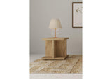 706177 Cortona Square Engineered Wood End Side Table Mango