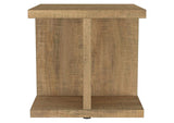 706177 Cortona Square Engineered Wood End Side Table Mango
