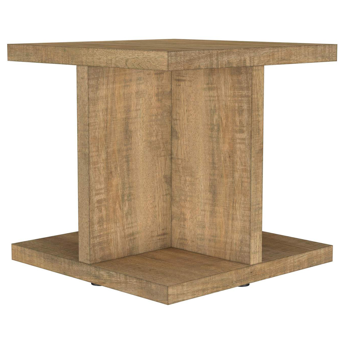 706177 Cortona Square Engineered Wood End Side Table Mango