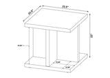 706177 Cortona Square Engineered Wood End Side Table Mango