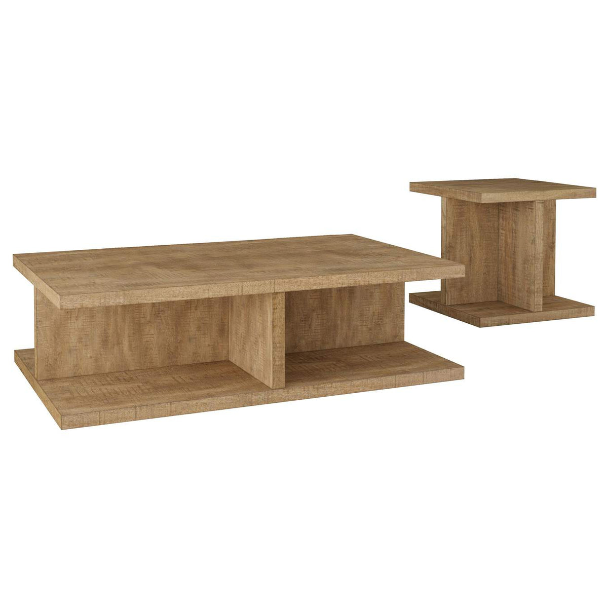 706178-S2 Cortona 2-piece Coffee and End Table Set Mango