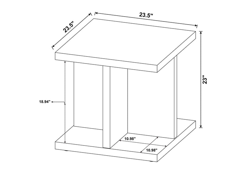 706178-S2 Cortona 2-piece Coffee and End Table Set Mango