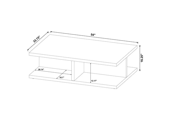 706178-S2 Cortona 2-piece Coffee and End Table Set Mango