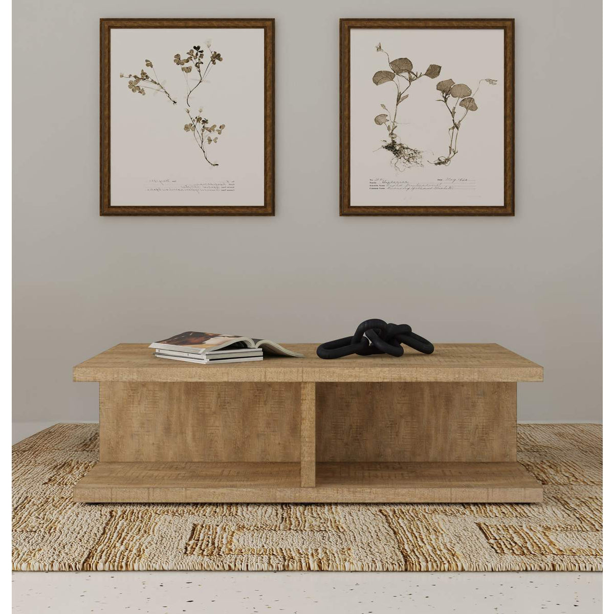 706178 Cortona Square Engineered Wood Cocktail Coffee Table Mango