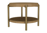 706188-S2 Arini 2-piece Round Coffee and End Table Set Sand Wash