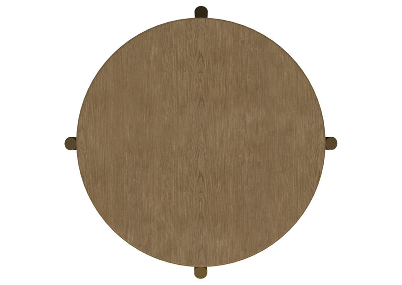 706188-S2 Arini 2-piece Round Coffee and End Table Set Sand Wash