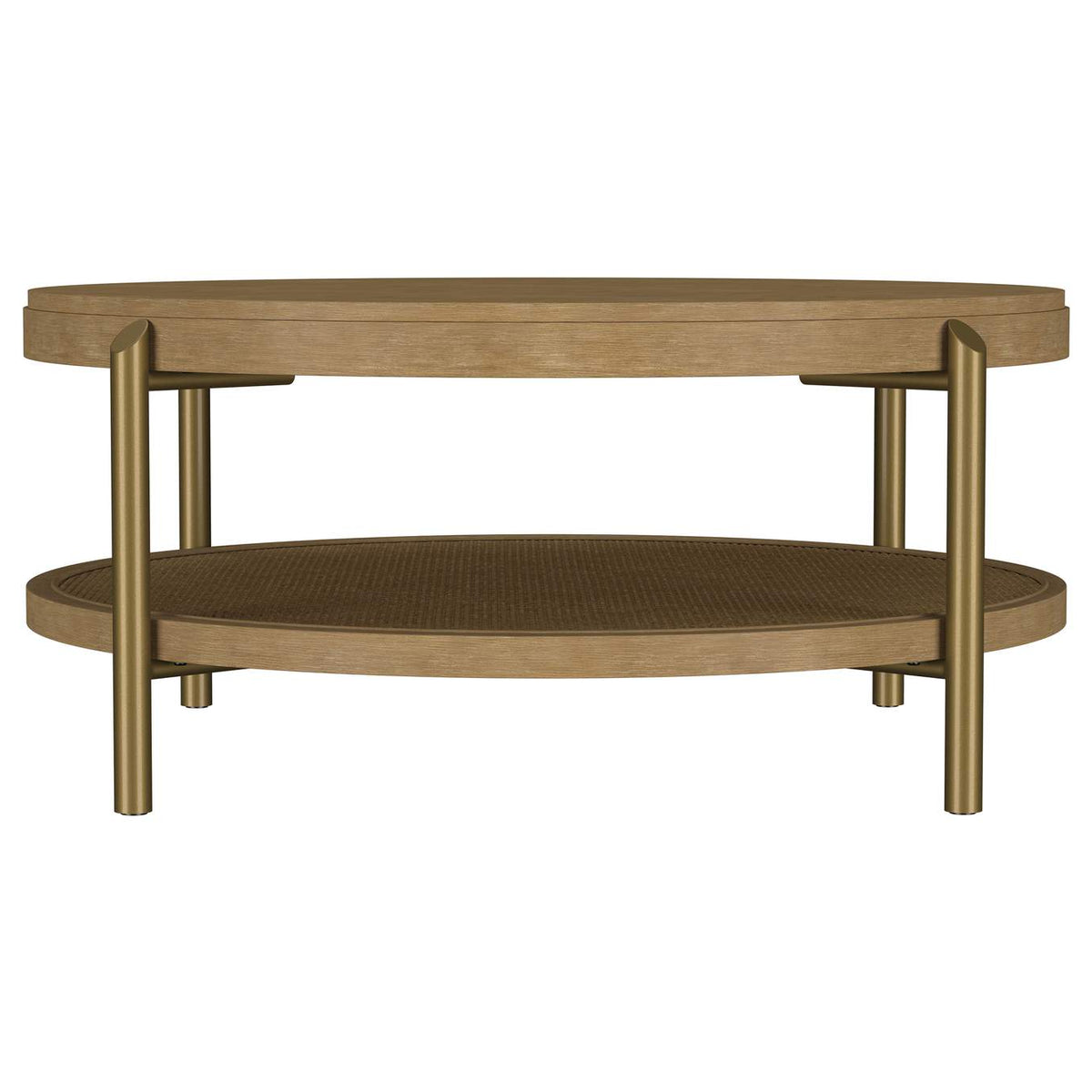 706188-S2 Arini 2-piece Round Coffee and End Table Set Sand Wash