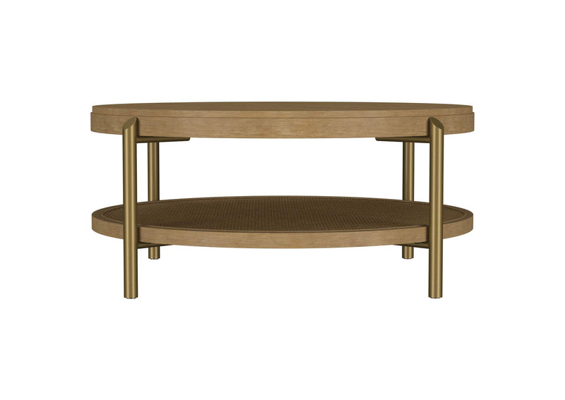 706188-S2 Arini 2-piece Round Coffee and End Table Set Sand Wash