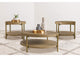 706188-S3 Arini 3-piece Round Coffee and End Table Set Sand Wash