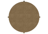 706188 Arini Round Coffee Table With Storage Shelf Sand Wash