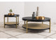 706198-S2 Arini 2-piece Round Coffee and End Table Set Black