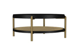 706198-S2 Arini 2-piece Round Coffee and End Table Set Black