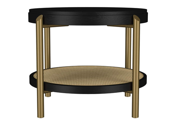 706198-S3 Arini 3-piece Round Coffee and End Table Set Black