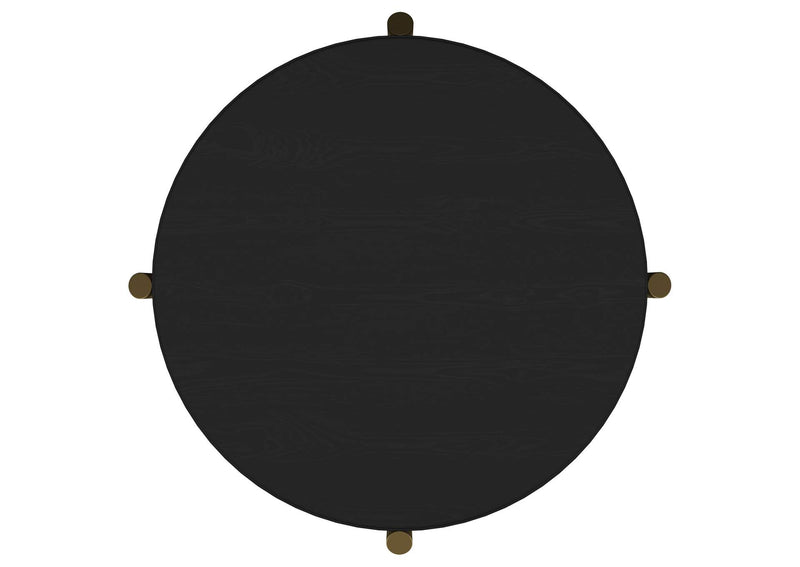706198-S3 Arini 3-piece Round Coffee and End Table Set Black