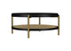 706198 Arini Round Coffee Table With Storage Shelf Black