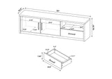 706213 Murray 70-inch 2-door TV Stand Media Console Black