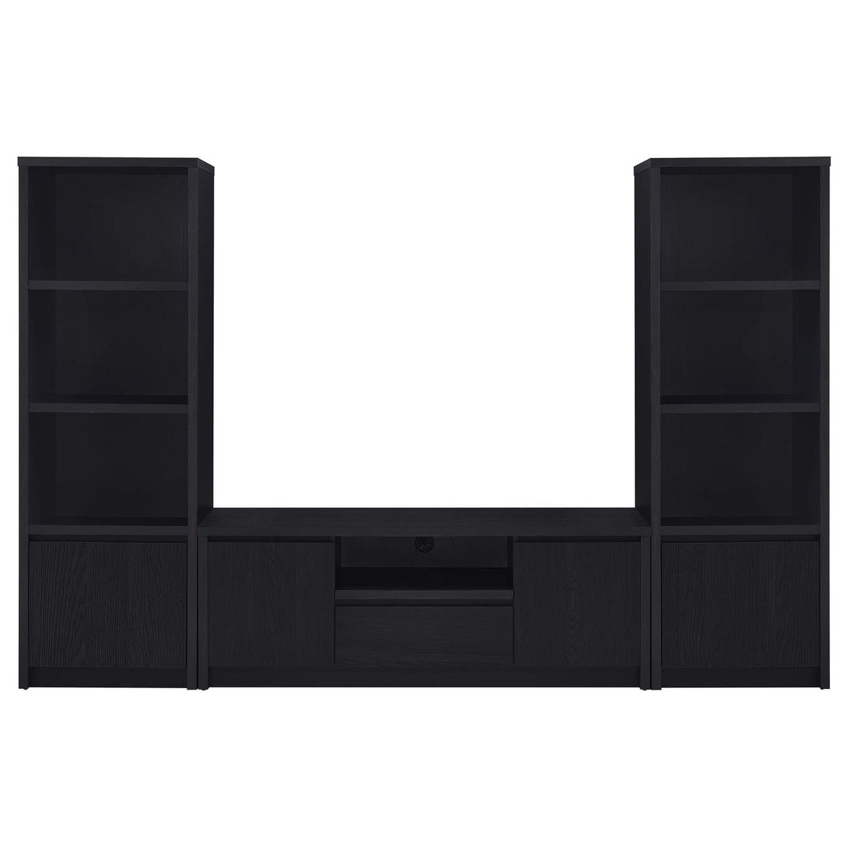 706222-SET Winfield 3-piece Entertainment Center 60-inch TV Stand Black