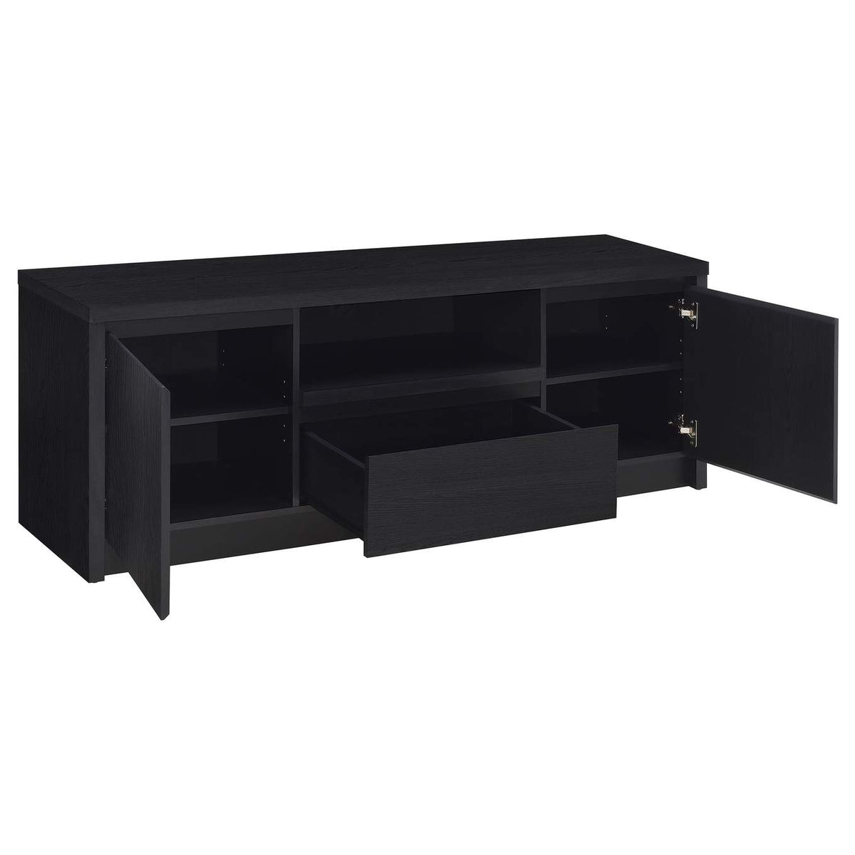 706222-SET Winfield 3-piece Entertainment Center 60-inch TV Stand Black