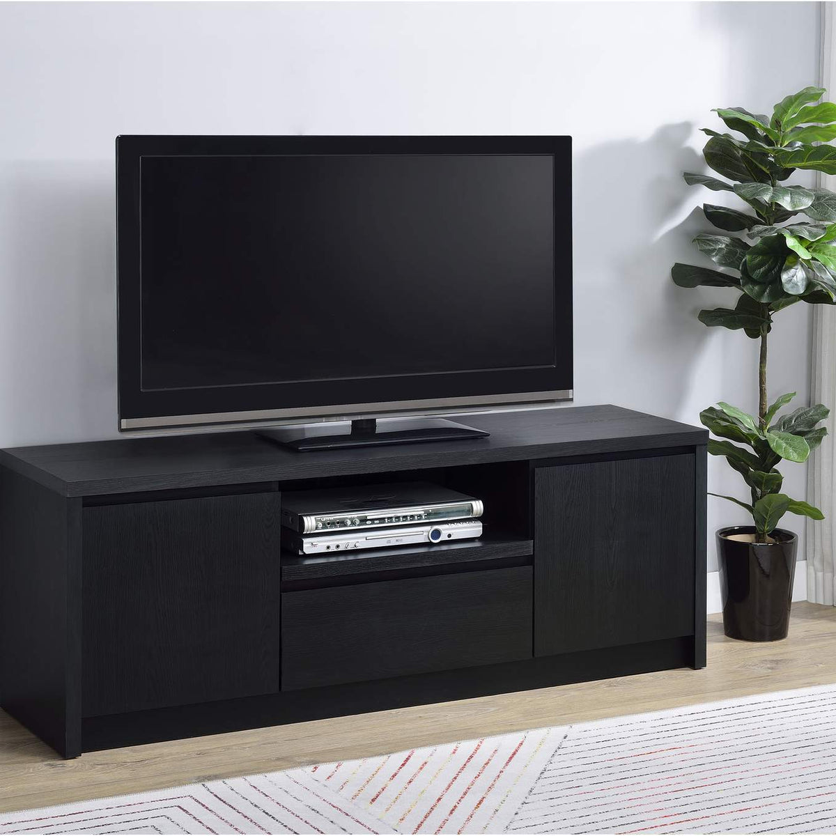 706222 Winfield 60-inch 2-door TV Stand Media Console Black