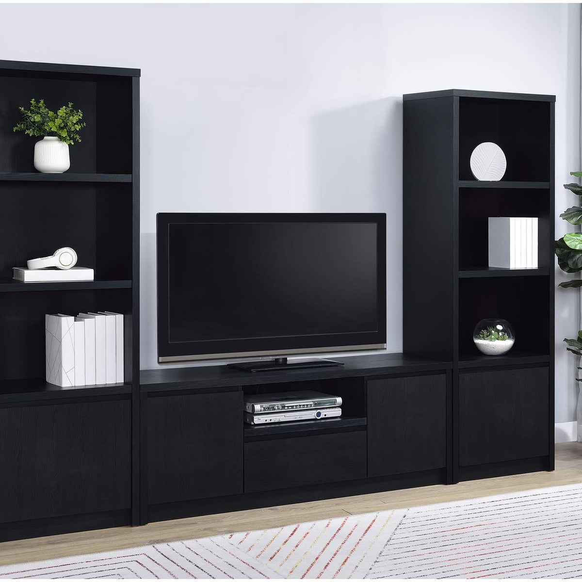 706222 Winfield 60-inch 2-door TV Stand Media Console Black