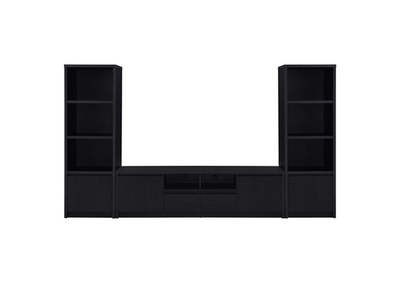 706223-SET Winfield 3-piece Entertainment Center 78-inch TV Stand Black