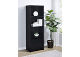 706224 Winfield 3-shelf Media Tower Entertainment Pier Black