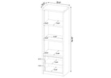 706224 Winfield 3-shelf Media Tower Entertainment Pier Black