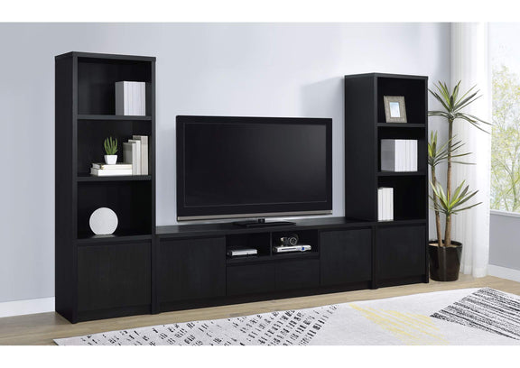706224 Winfield 3-shelf Media Tower Entertainment Pier Black