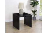 706227 Knapp Engineered Wood Square Side End Table Black
