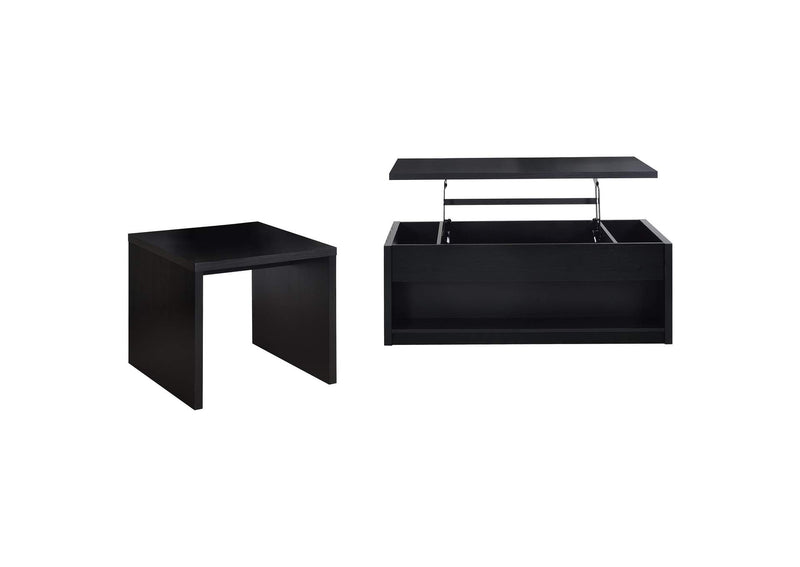 706228-S2 Knapp 2-piece Lift Top Coffee Table Set Black