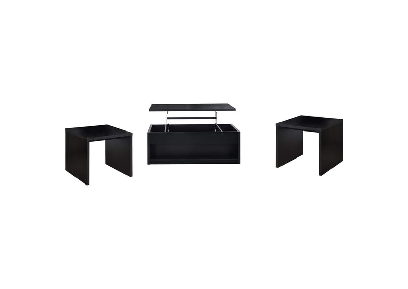 706228-S3 Knapp 3-piece Lift Top Coffee Table Set Black