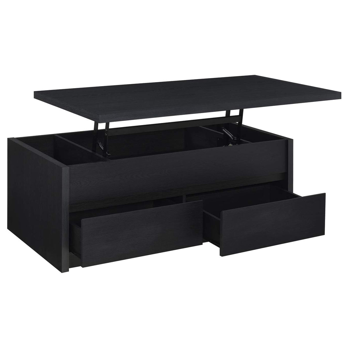 706228-S3 Knapp 3-piece Lift Top Coffee Table Set Black