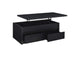 706228 Knapp Lift Top Cocktail Coffee Table with Dual Drawers Black