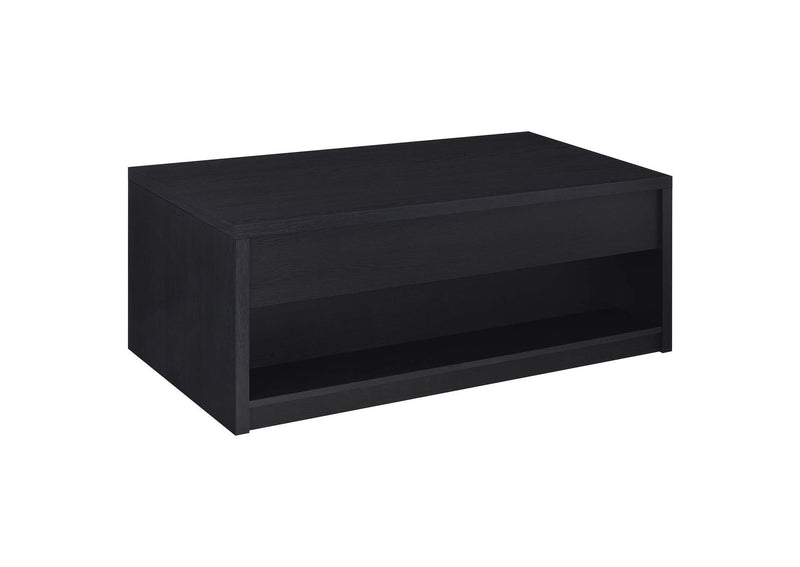 706228 Knapp Lift Top Cocktail Coffee Table with Dual Drawers Black