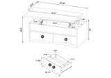 706228 Knapp Lift Top Cocktail Coffee Table with Dual Drawers Black