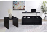 706228 Knapp Lift Top Cocktail Coffee Table with Dual Drawers Black