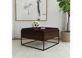 706238 Fulton 30-inch Square Mango Wood Coffee Table Dark Brown